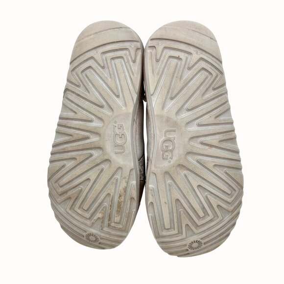 UGG SILVER METALLIC GLITTER PATCHWORK SHORT BOOTS - 5 - Picture 5 of 6